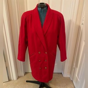 Red wool-blend coat by j.gallery - Large